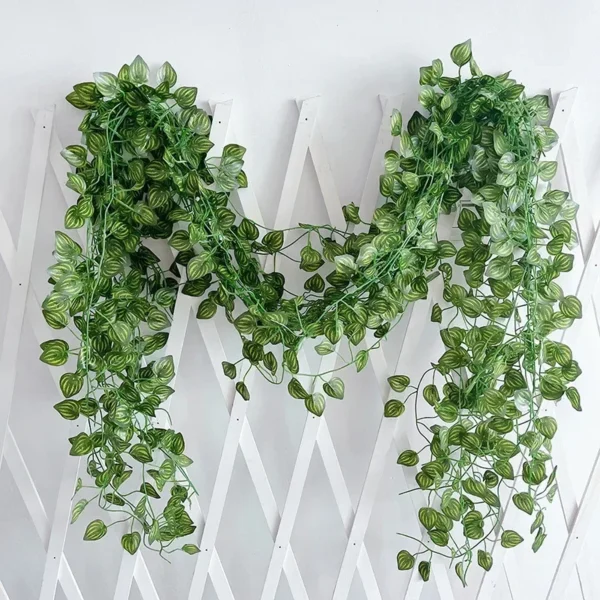 200CM Artificial Plant Green Ivy Leaf Garland Fake Plant Creeper Hanging Vine DIY for Wedding Party Home Garden Wall Decoration - Image 6